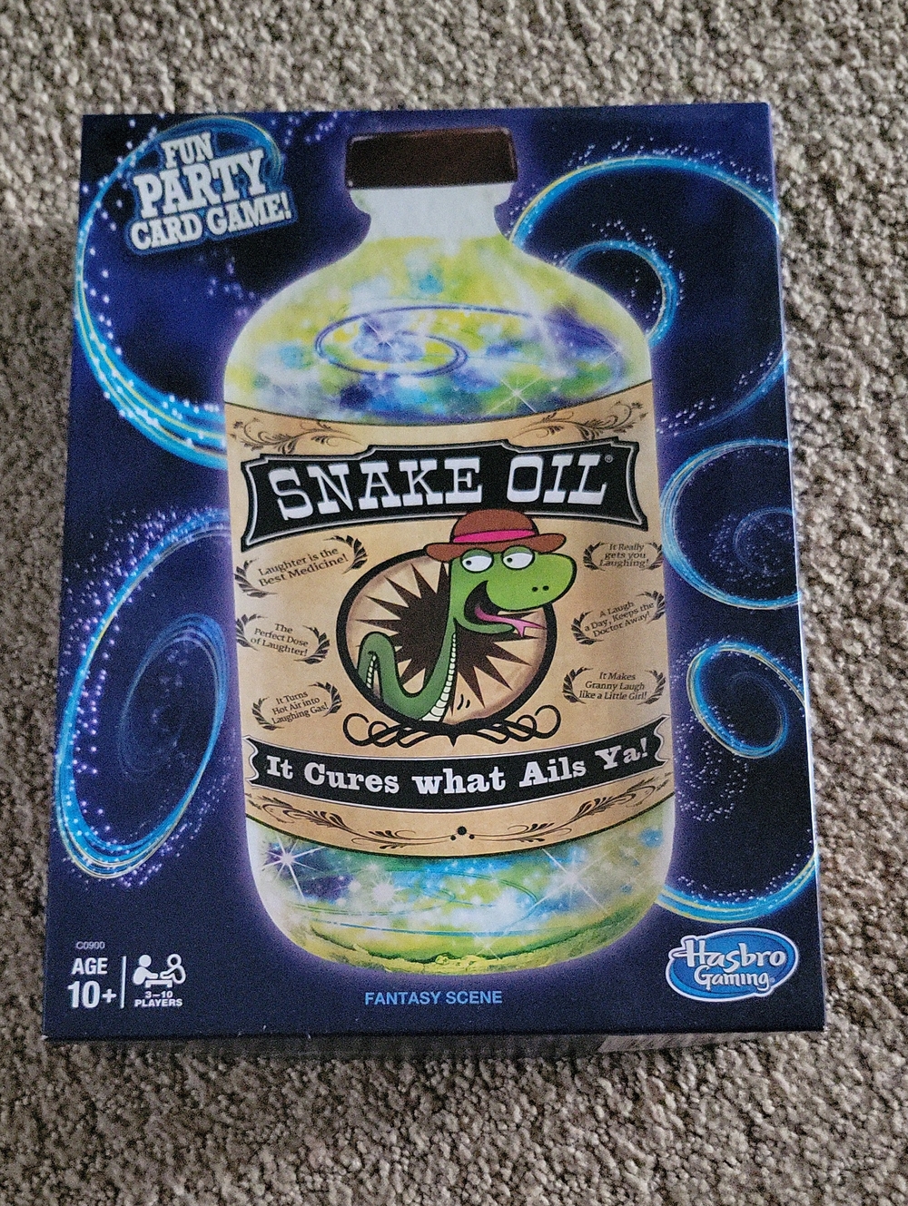 Hasbro Snake Oil Party Card Game - Blue, Green